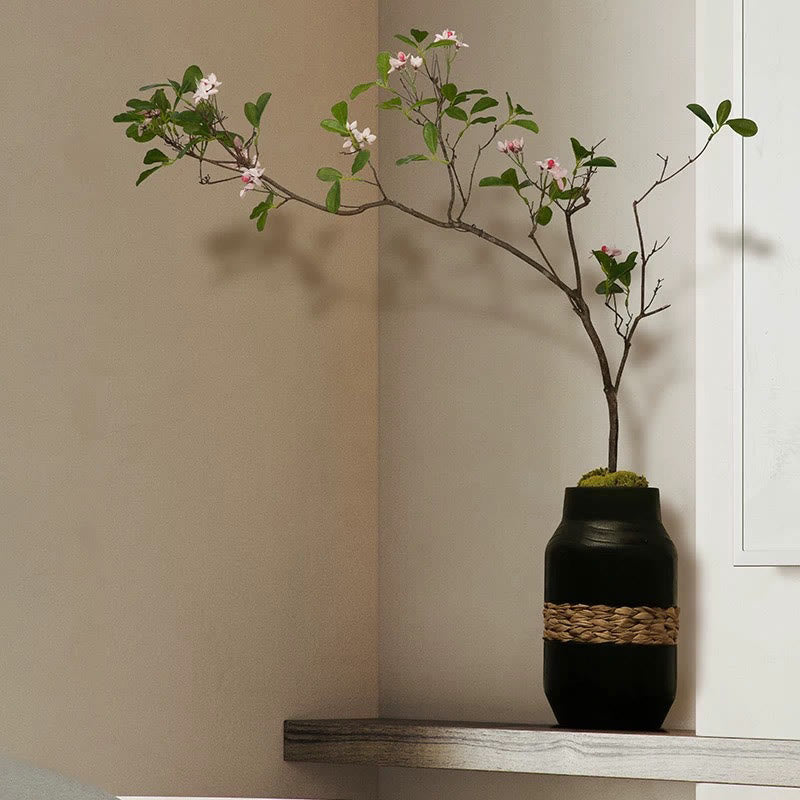 Vase en bois tissé à la main, ornement décoratif
