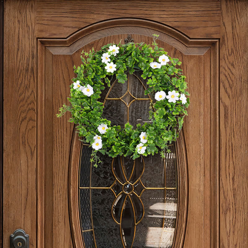 Couronne de trèfle à quatre feuilles artificielle pour la décoration de la maison