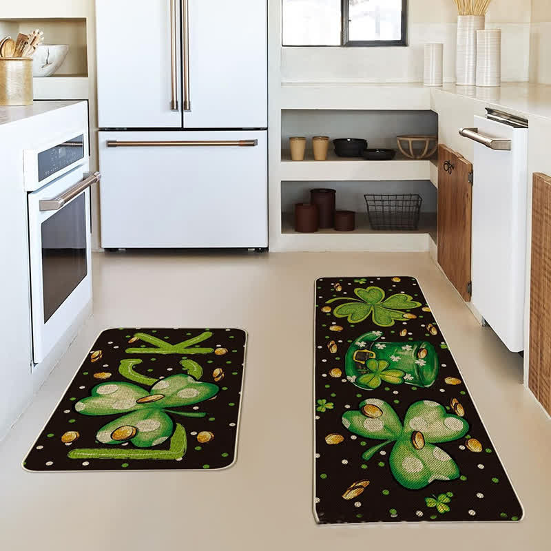 Tapis anti-salissures à motif trèfle