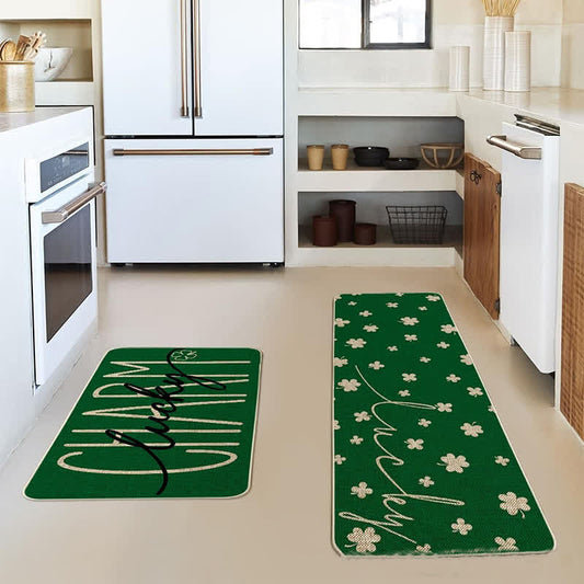 Tapis anti-salissures à motif trèfle