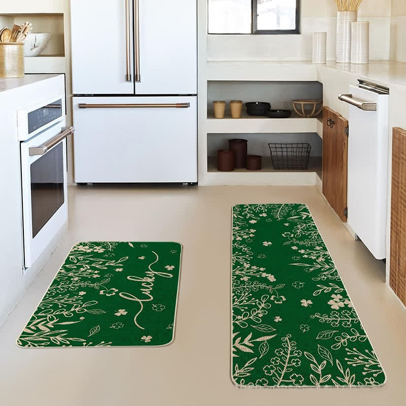 Tapis anti-salissures à motif trèfle