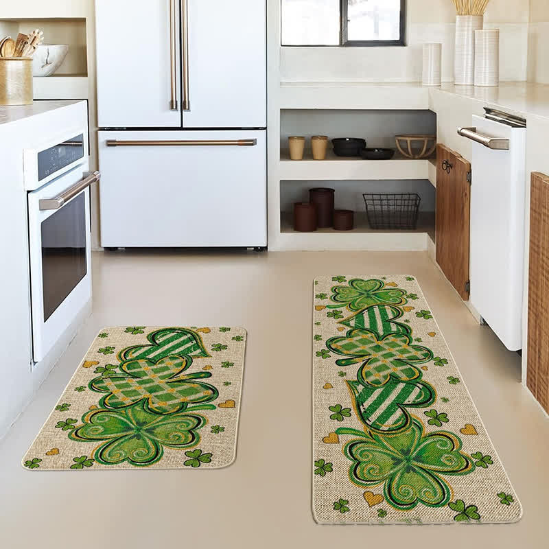 Tapis anti-salissures à motif trèfle