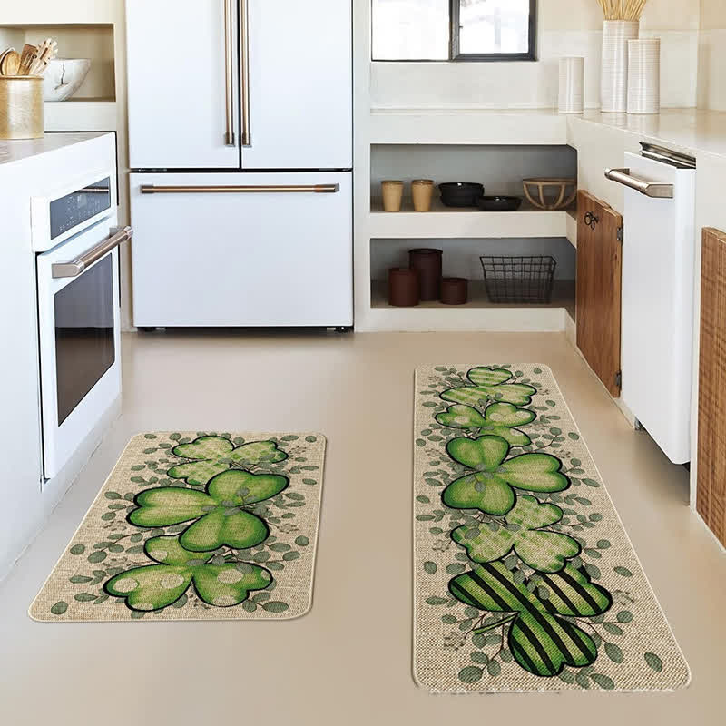 Tapis anti-salissures à motif trèfle