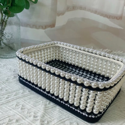Panier de rangement en perles fait main