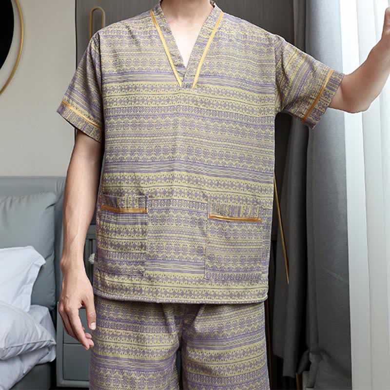 Ensemble pyjama en coton respirant grande taille