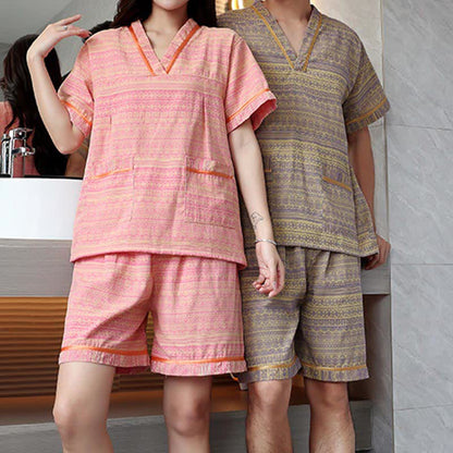 Ensemble pyjama en coton respirant grande taille