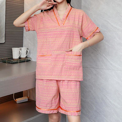 Ensemble pyjama en coton respirant grande taille