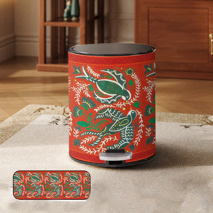 Poubelle robuste de grande capacité et à motif floral