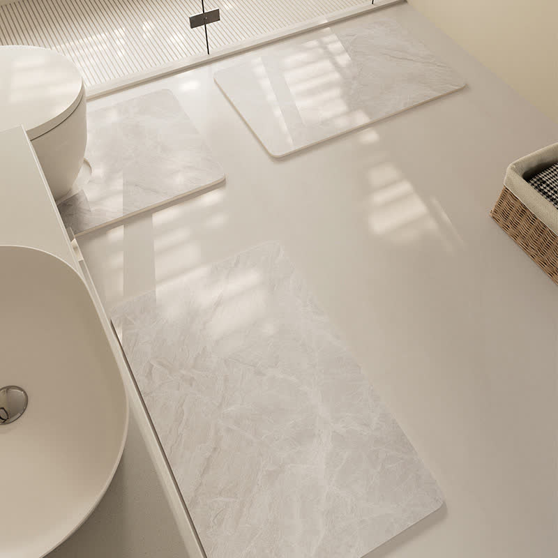 Tapis de bain texturé moderne, à séchage rapide et antidérapant