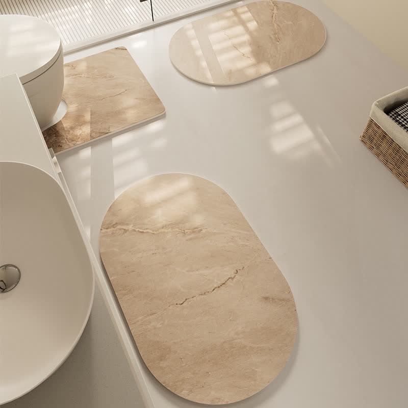Tapis de bain texturé moderne, à séchage rapide et antidérapant