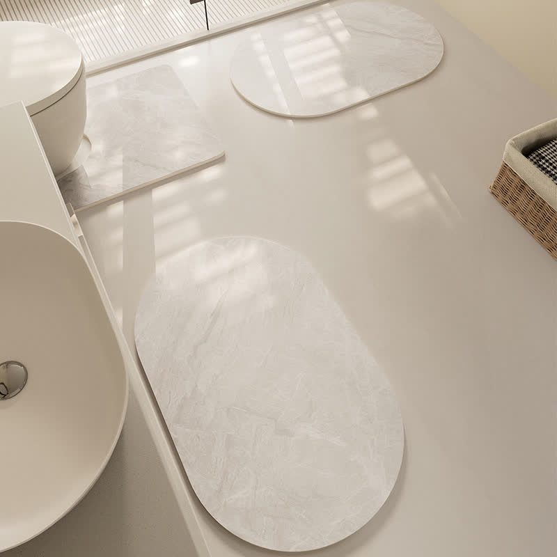 Tapis de bain texturé moderne, à séchage rapide et antidérapant
