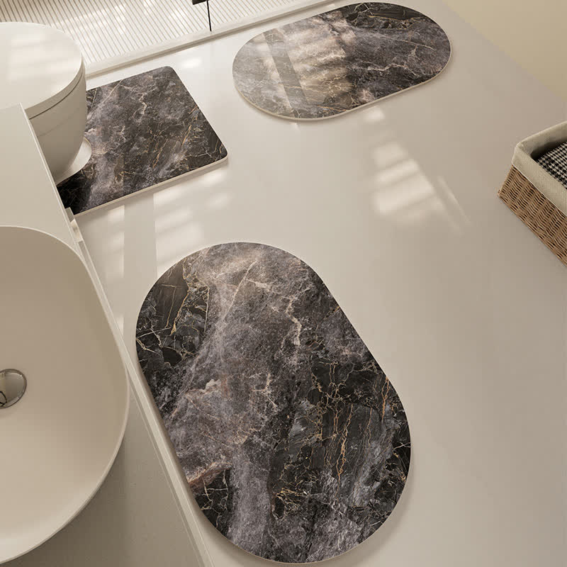 Tapis de bain texturé moderne, à séchage rapide et antidérapant