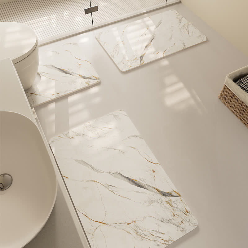 Tapis de bain texturé moderne, à séchage rapide et antidérapant
