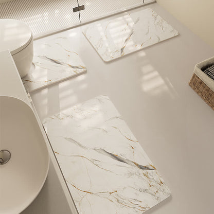 Tapis de bain texturé moderne, à séchage rapide et antidérapant