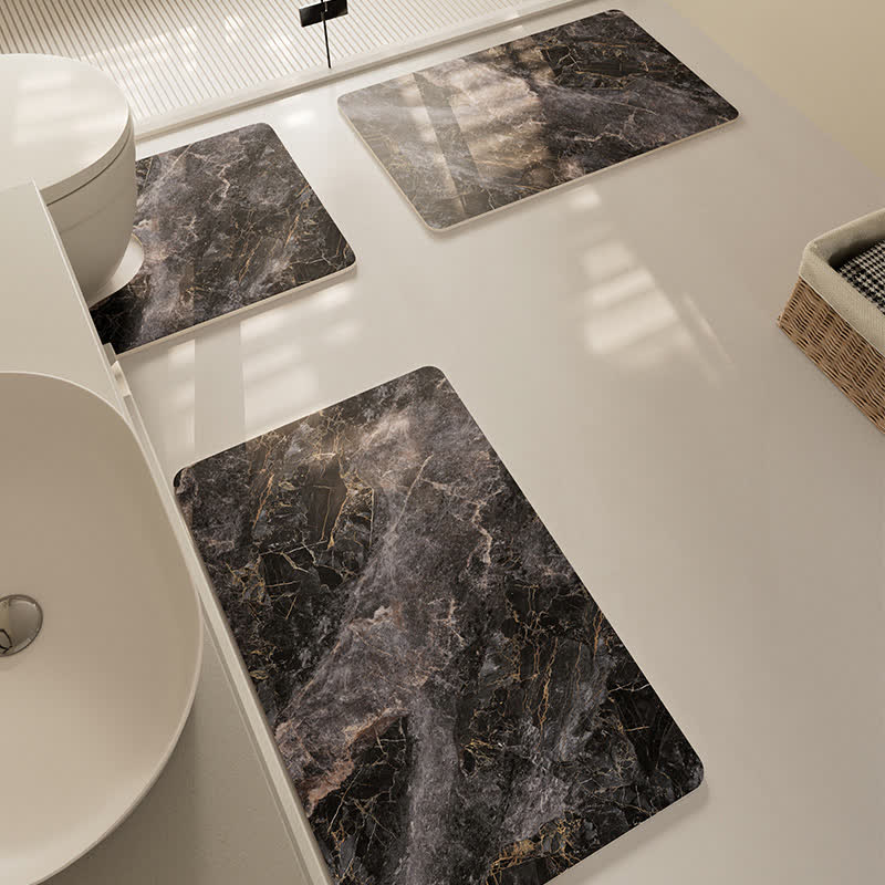 Tapis de bain texturé moderne, à séchage rapide et antidérapant