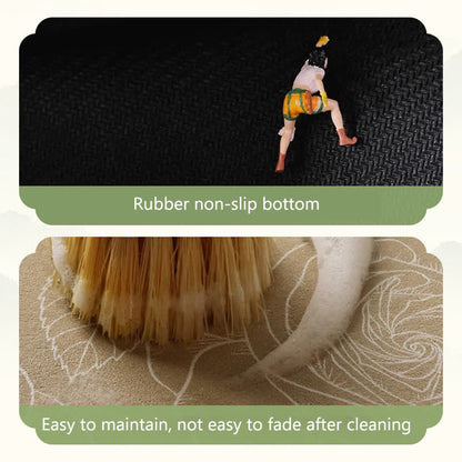 Tapis de bain antidérapant en boue de diatomées Green Lotus