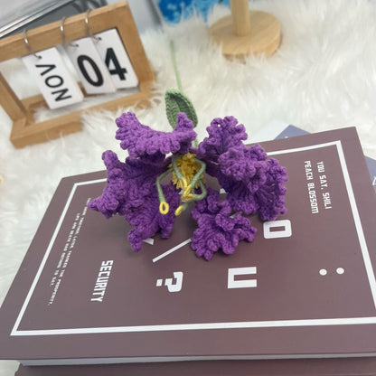 Bouquet de crêpes de myrte éternelle tricoté à la main au crochet