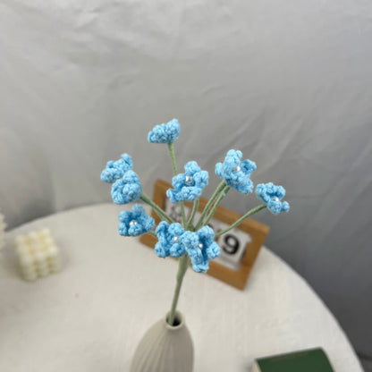 Bouquet de gypsophiles tricoté à la main au crochet