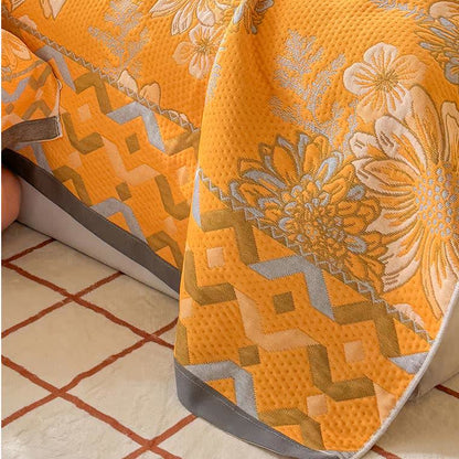 Couette élégante et légère en gaze de coton à motif floral