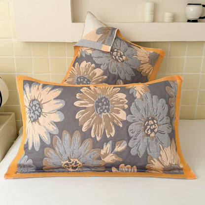 Couette légère en gaze de coton à motif floral rétro
