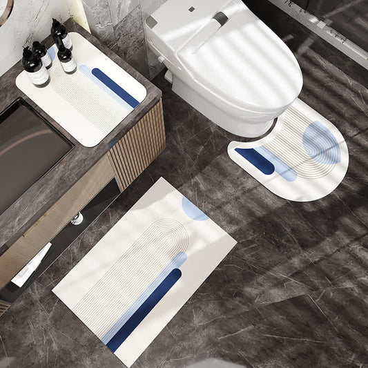 Tapis de bain simple, moderne et antidérapant en boue de diatomées