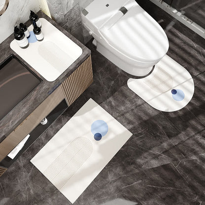 Tapis de bain simple, moderne et antidérapant en boue de diatomées