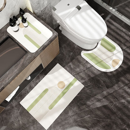 Tapis de bain simple, moderne et antidérapant en boue de diatomées