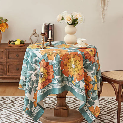 Nappe élégante avec motif de grue fleurie