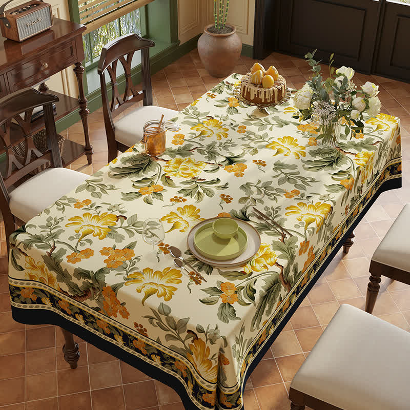 Nappe en chenille à motif floral vintage et luxueux, motif vigne et oiseau