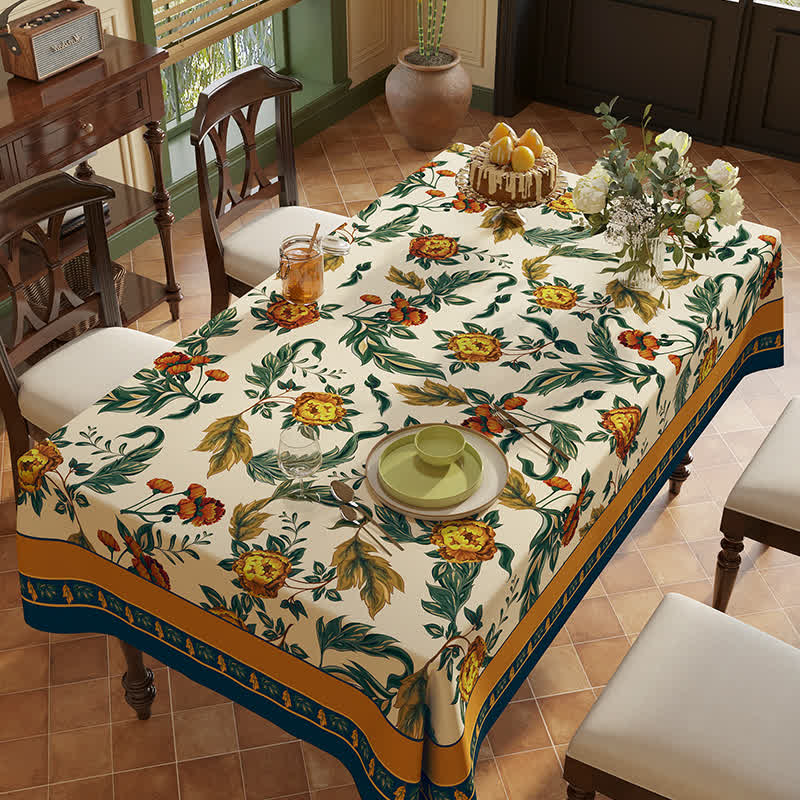 Nappe en chenille à motif floral vintage et luxueux, motif vigne et oiseau