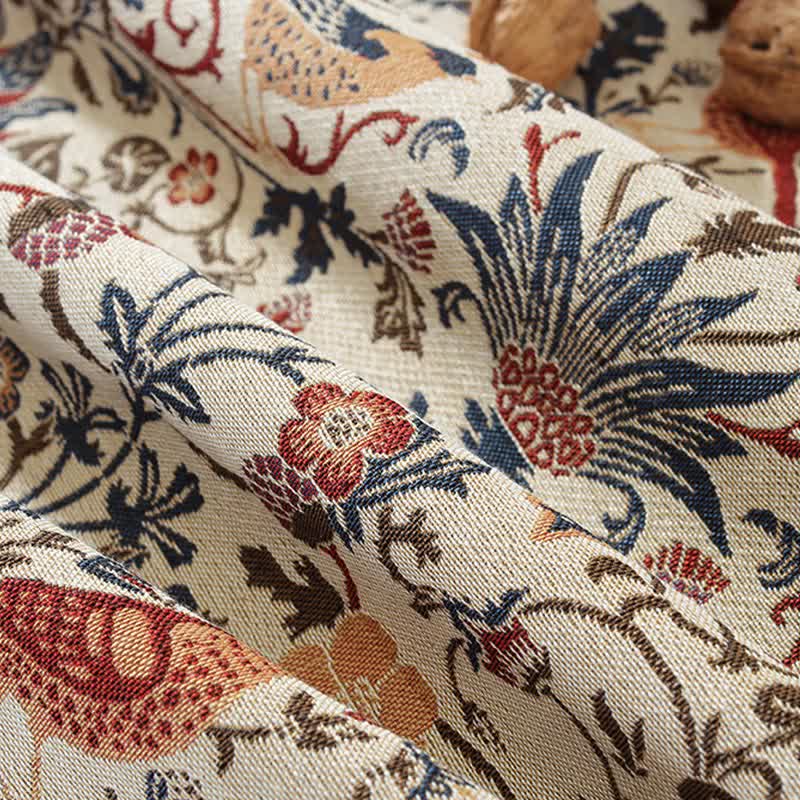 Nappe à fleurs et oiseaux de style bohème