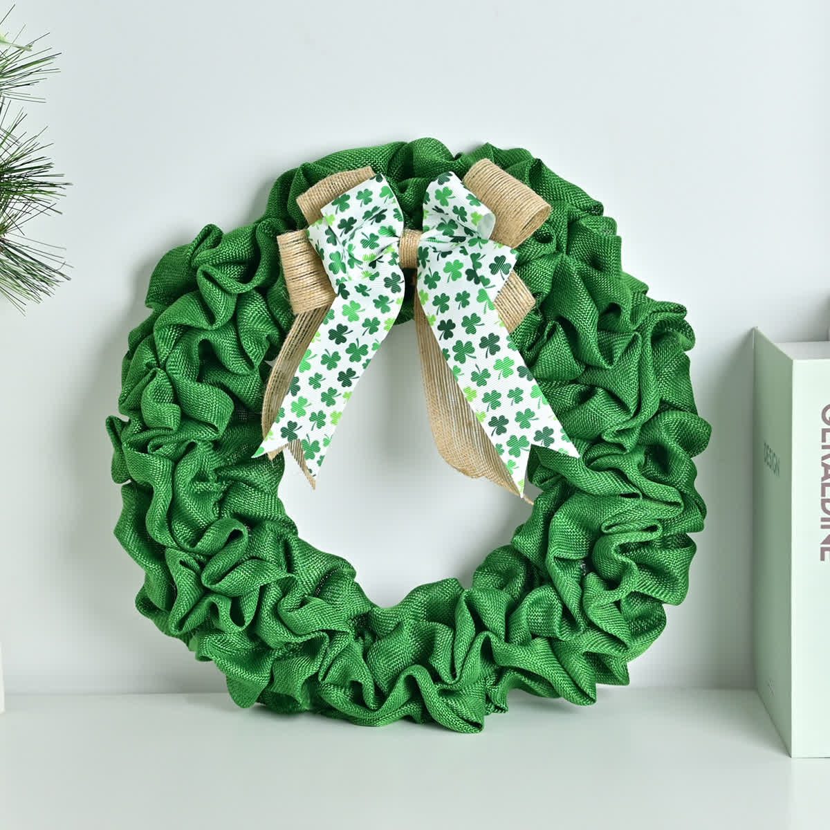 Couronne de trèfle à suspendre pour la Saint-Patrick