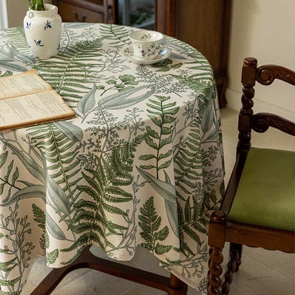 Nappe à imprimé végétal rétro français