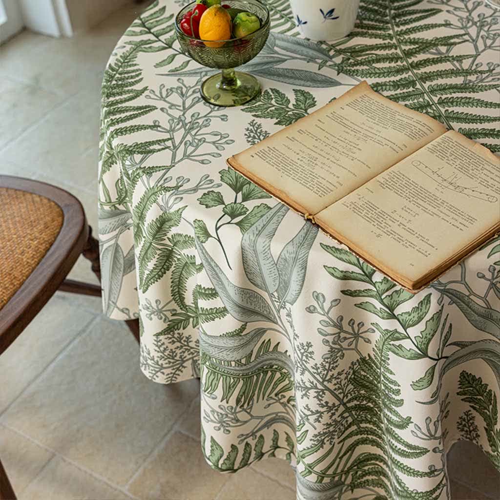 Nappe à imprimé végétal rétro français
