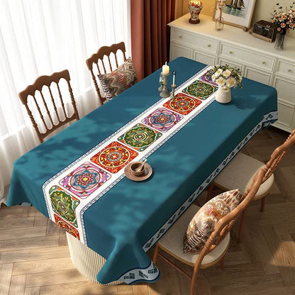 Nappe imperméable à motif géométrique bohème