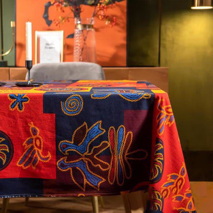 Nappe à motif géométrique de style exotique