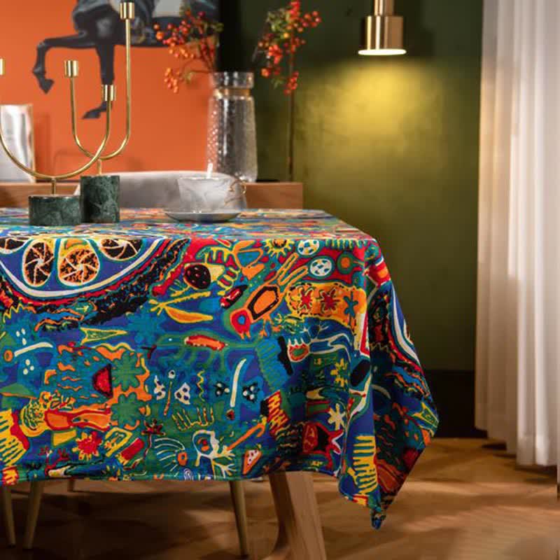 Nappe à motif géométrique de style exotique