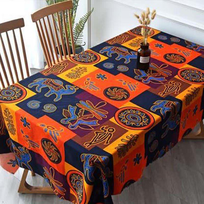 Nappe à motif géométrique de style exotique