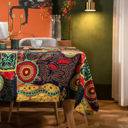 Nappe à motif géométrique de style exotique
