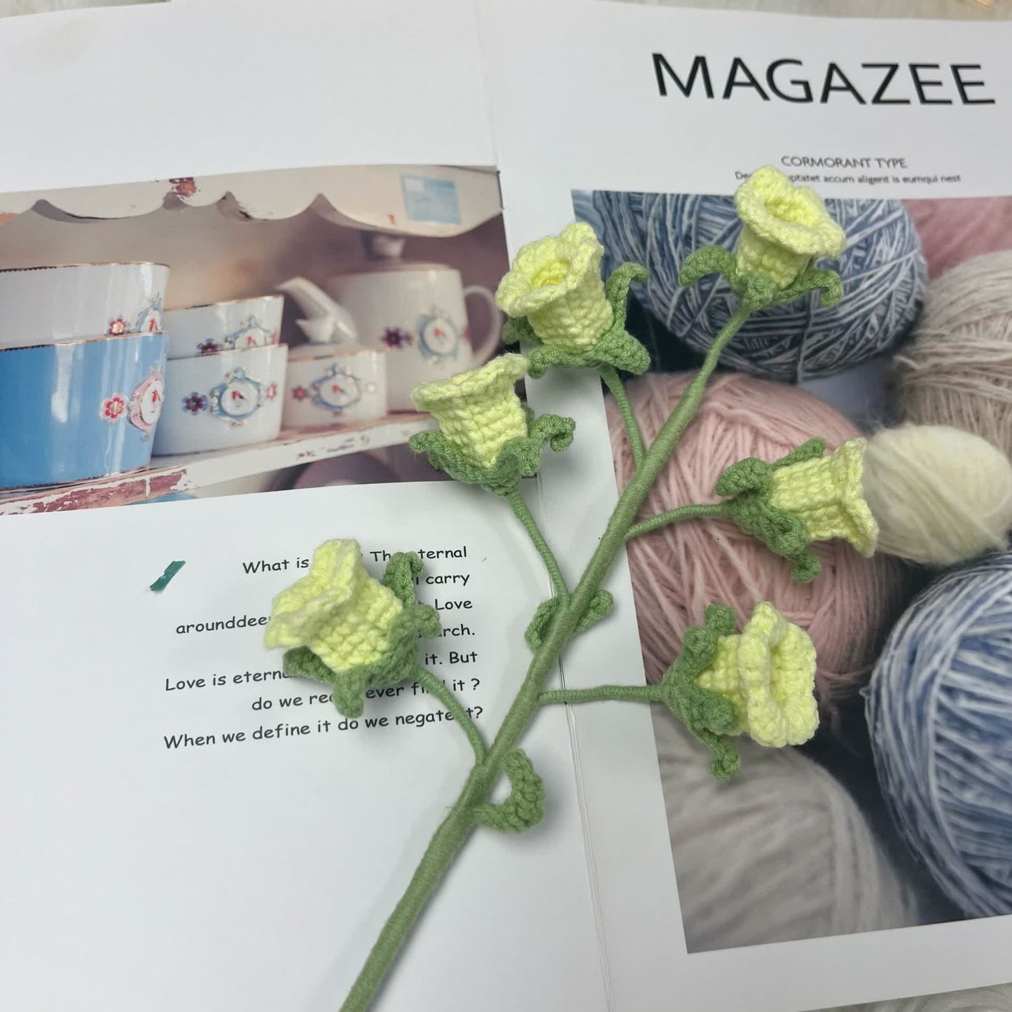 Décoration de campanule au crochet tricotée à la main