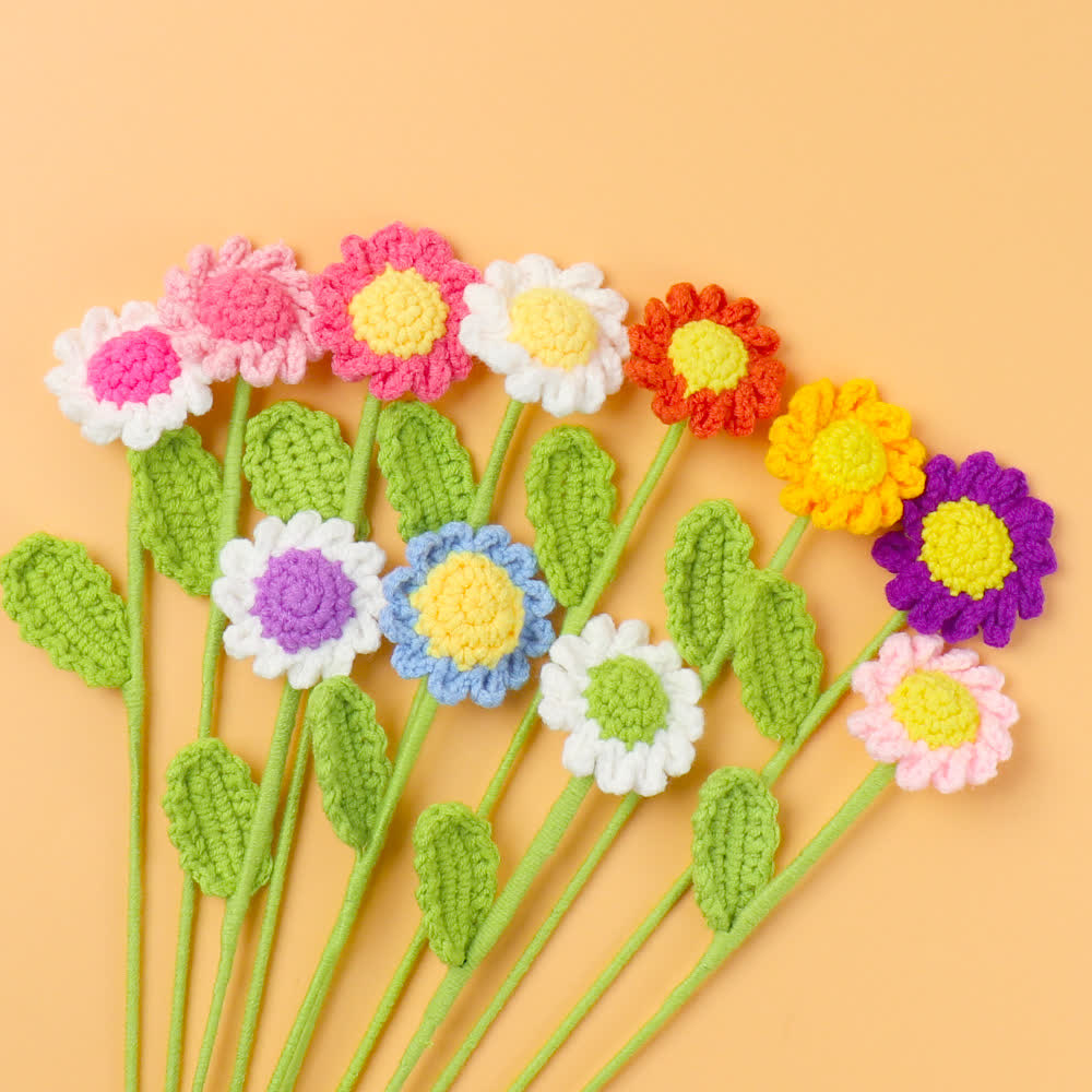 Magnifique bouquet de marguerites tricoté à la main au crochet