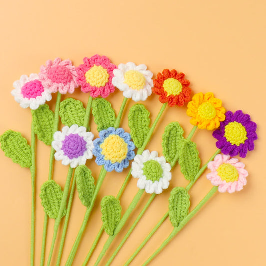 Magnifique bouquet de marguerites tricoté à la main au crochet