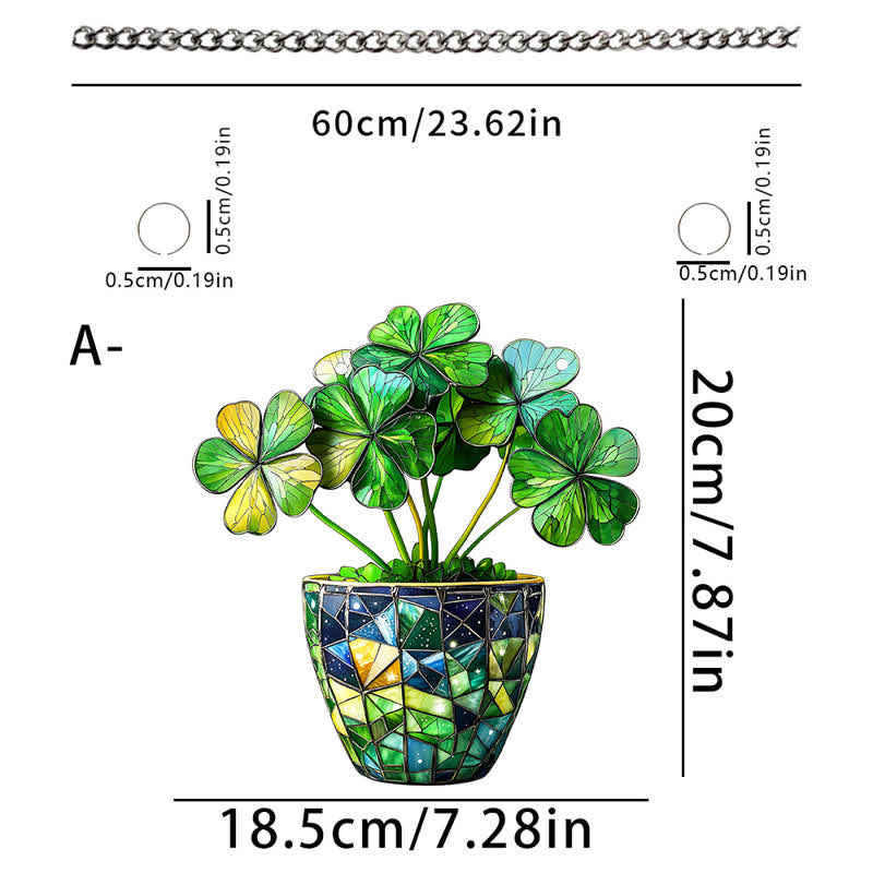 Suspension décorative en acrylique avec motif végétal