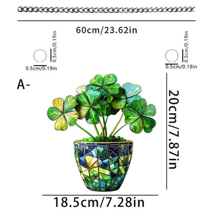 Suspension décorative en acrylique avec motif végétal