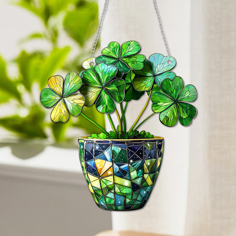 Suspension décorative en acrylique avec motif végétal