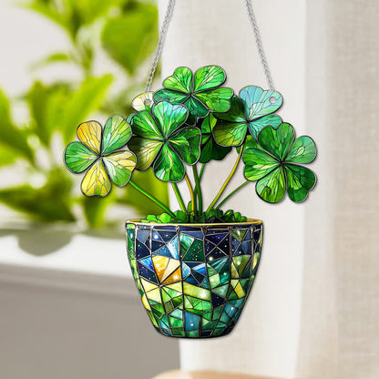 Suspension décorative en acrylique avec motif végétal