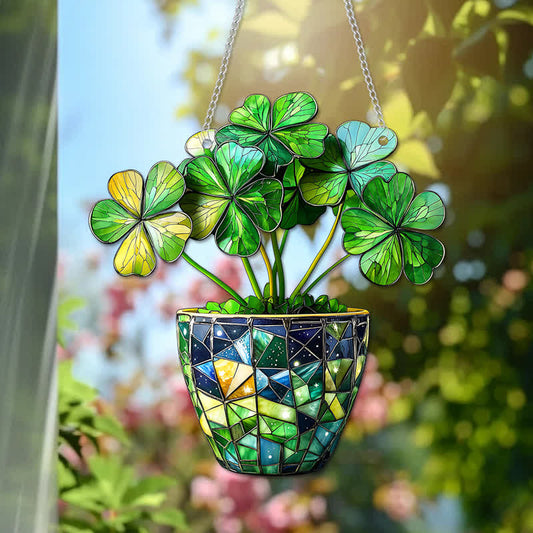Suspension décorative en acrylique avec motif végétal