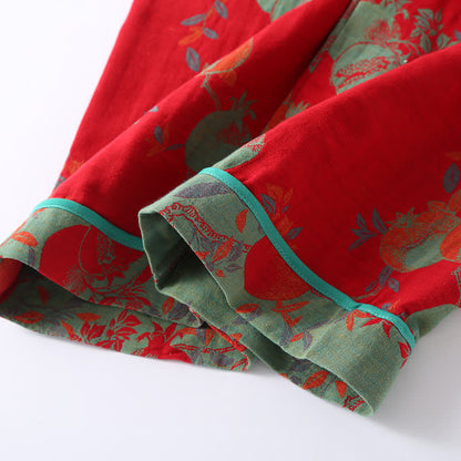 Ensemble de nuit en gaze de coton jacquard à motif grenade