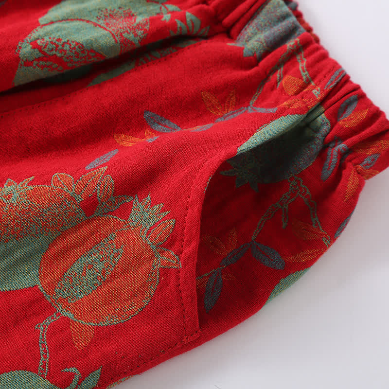 Ensemble de nuit en gaze de coton jacquard à motif grenade