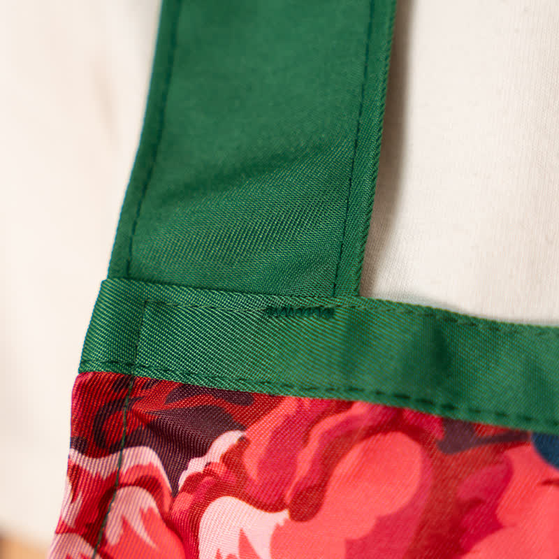 Tablier imperméable élégant à motif rose avec poche